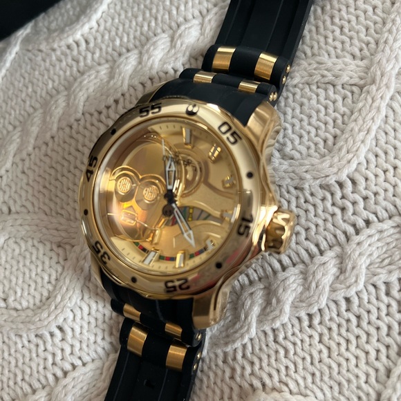 Invicta Men’s Star Wars Gold and Black Watch Limited Edition C-3PO OSFM - Picture 7 of 13